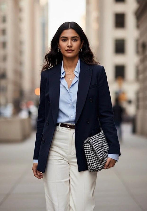 Classic Tweed Houndstooth Shoulder Bag