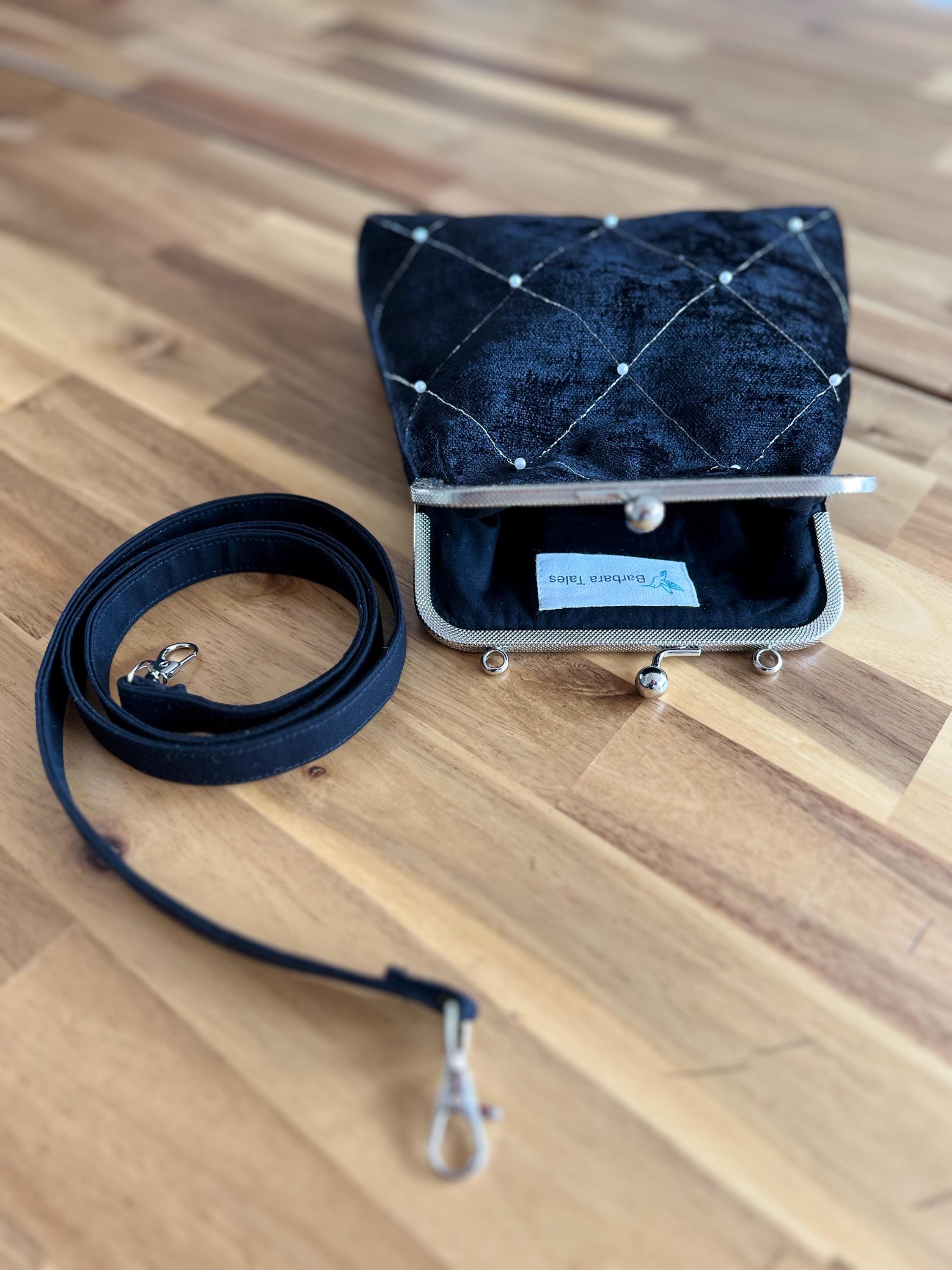 Pearl Beaded Vintage Style Clutch, Elegant Wedding Guest Handbag