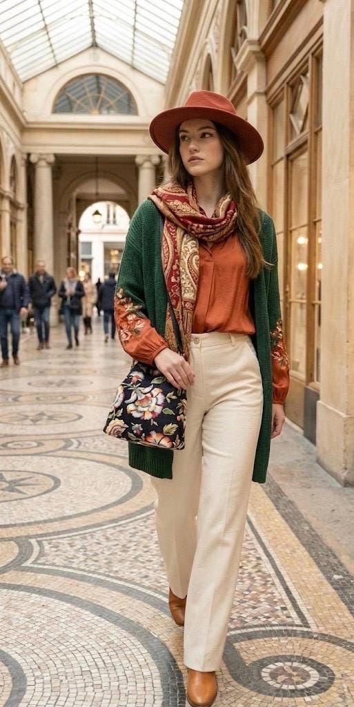 Vintage Floral Tapestry Crossbody Bag, Victorian Style Kiss Lock Purse for Cottagecore Lovers