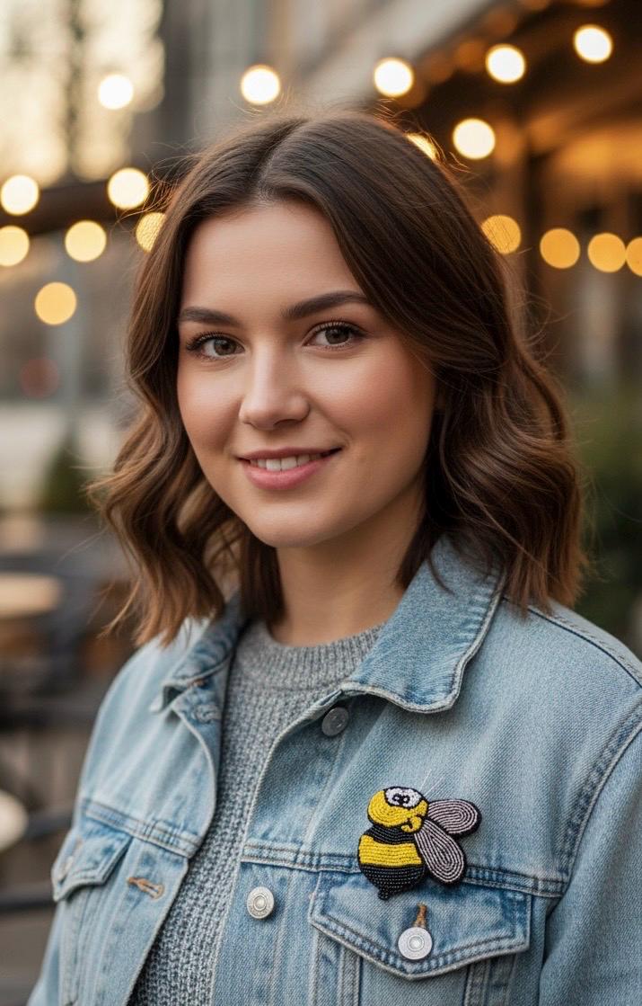 Sweet and Stylish Beaded Bee Pin